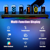 1PC Nixie Tube RGB Retro Digital Clock Light, IPS Glows Analog Clock, Support Wi-Fi Time Calibration, APP Control, Wheather Mode